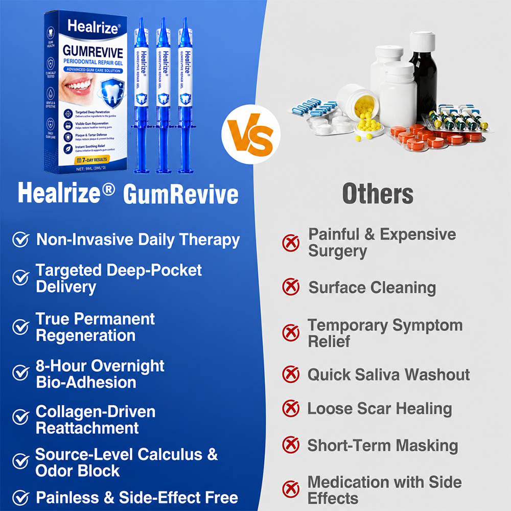 Healrize® GumRevive gel for the regeneration of the tooth-supporting apparatus (for bleeding gums, receding gums, and loose teeth) 🪥🦷1