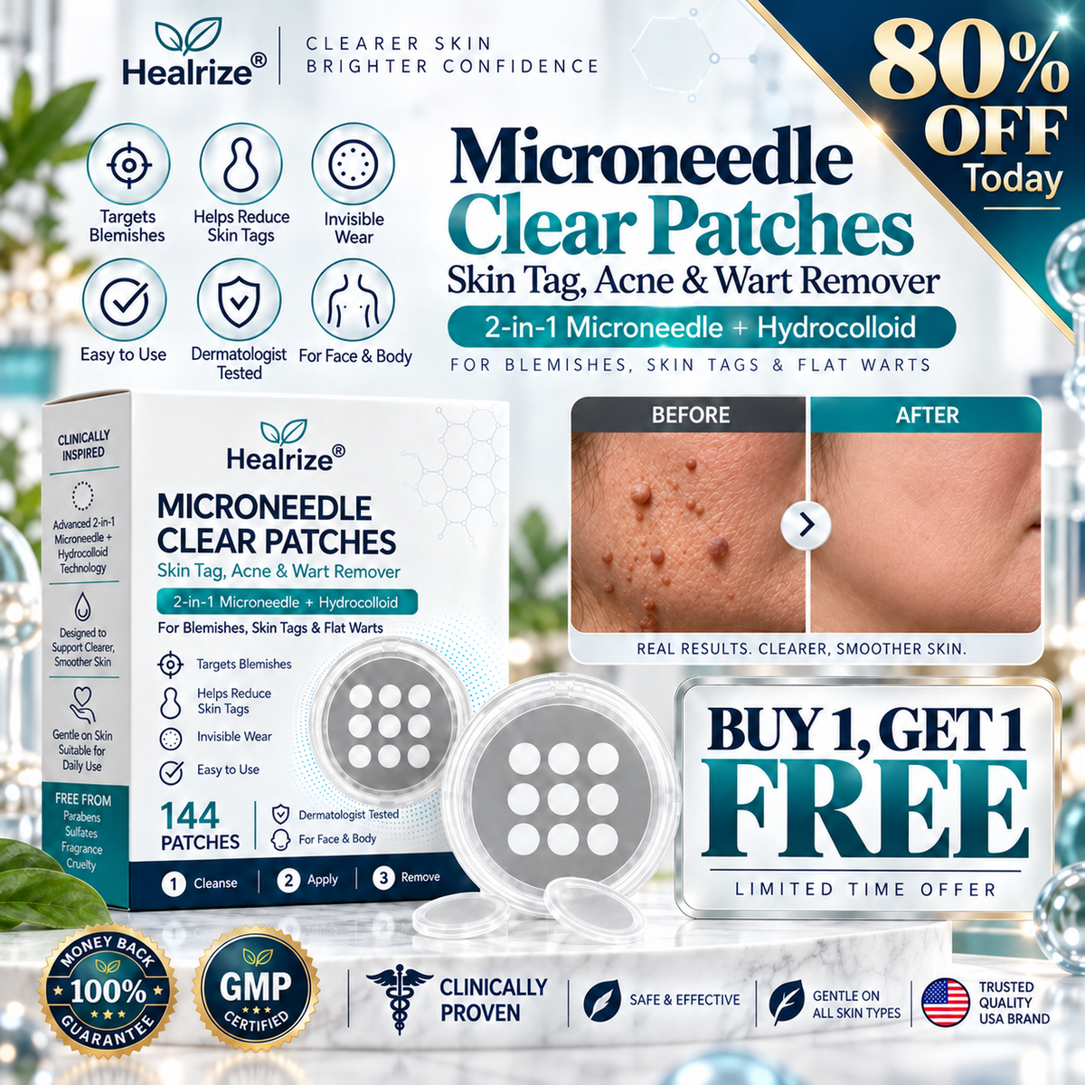 ☘️ 𝐎𝐟𝐟𝐢𝐜𝐢𝐚𝐥 𝐒𝐭𝐨𝐫𝐞 | H𝐞a𝐥r𝐢z𝐞®  ☘️𝐁𝐨𝐭𝐚𝐧𝐢𝐜𝐚𝐥 𝐌𝐢𝐜𝐫𝐨𝐧𝐞𝐞𝐝𝐥𝐞 𝐇𝐲𝐝𝐫𝐨𝐜𝐨𝐥𝐥𝐨𝐢𝐝 𝐏𝐚𝐭𝐜𝐡 (𝐅𝐨𝐫 𝐒𝐤𝐢𝐧 𝐓𝐚𝐠𝐬, 𝐒𝐦𝐚𝐥𝐥 𝐒𝐤𝐢𝐧 𝐆𝐫𝐨𝐰𝐭𝐡𝐬, 𝐖𝐚𝐫𝐭𝐬, 𝐌𝐨𝐥𝐞𝐬, 𝐀𝐠𝐞 𝐒𝐩𝐨𝐭𝐬 & 𝐏𝐢𝐠𝐦𝐞𝐧𝐭𝐚𝐭𝐢𝐨𝐧 𝐂𝐨𝐧𝐜𝐞𝐫𝐧𝐬)🎉🎉