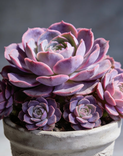 Artisan Carved Geo-Star Concrete Planter – Handcrafted Weather-Resistant Vessel for Premium Succulent & Cactus Display