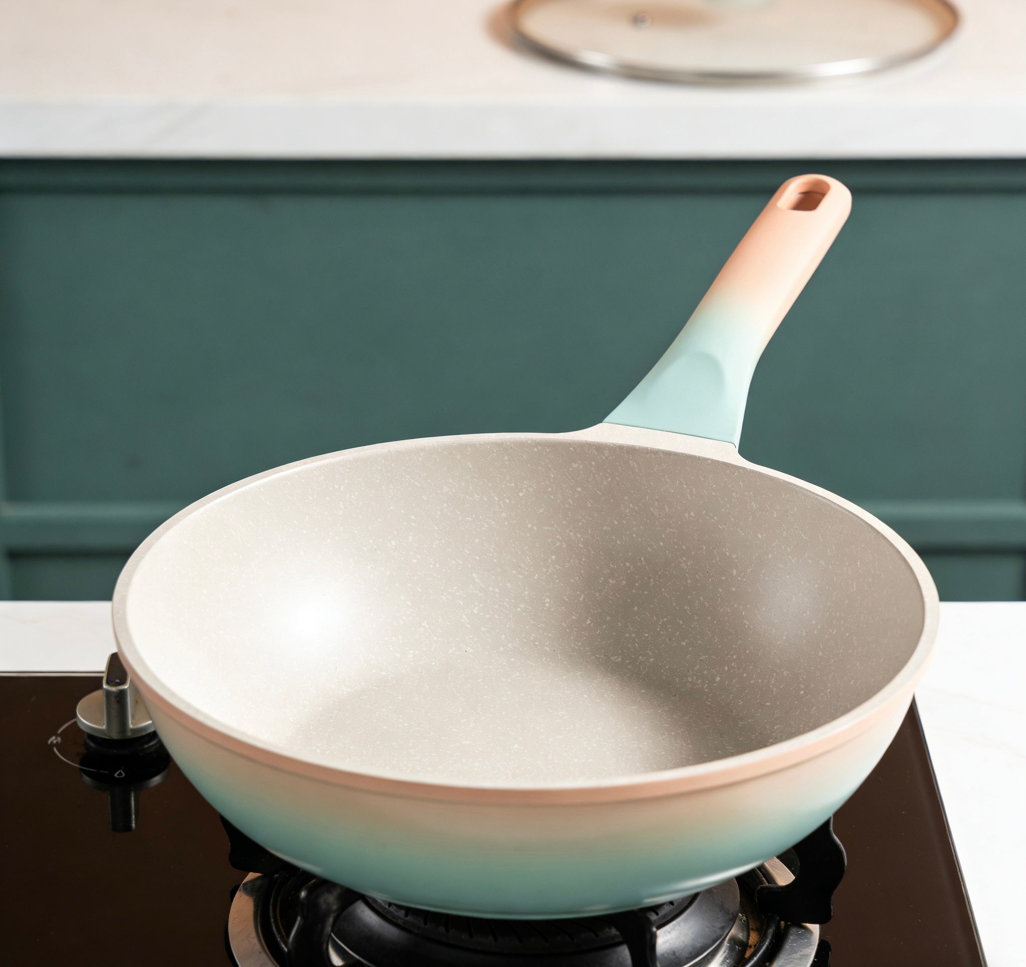 Ergonomic Non-Stick Frying Pan With Dual-Tone Soft-Grip Handle For Healthy, Easy Everyday Cooking