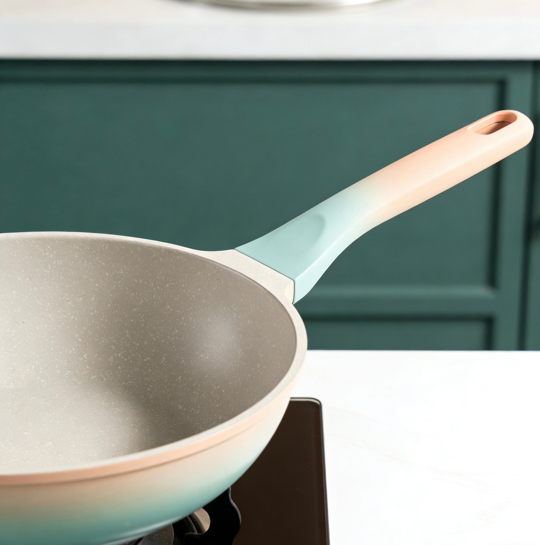 Ergonomic Non-Stick Frying Pan With Dual-Tone Soft-Grip Handle For Healthy, Easy Everyday Cooking