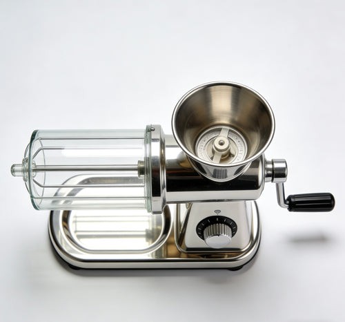 Modern Compact Manual Citrus Juicer With Clear Juicing Chamber & Sleek Black Base For Fresh, Homemade Juice