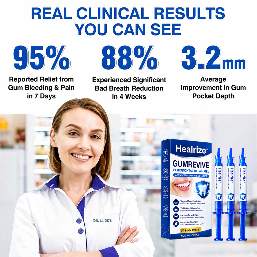 Healrize® GumRevive gel for the regeneration of the tooth-supporting apparatus (for bleeding gums, receding gums, and loose teeth) 🪥🦷1